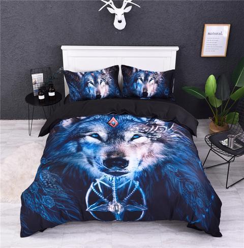 Housse de Couette Loup Amérindien